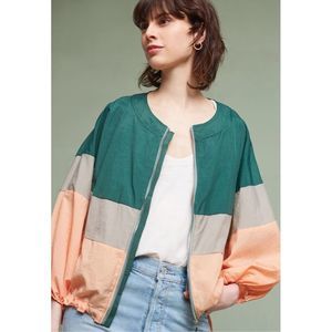 𝅺Anthropologie colorblocked windbreaker NWT